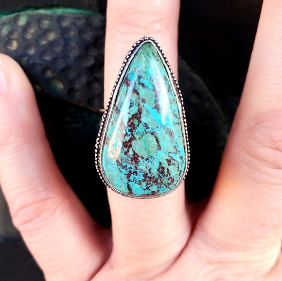 New Azurite 925 Silver Ring. - Picture 8 of 16